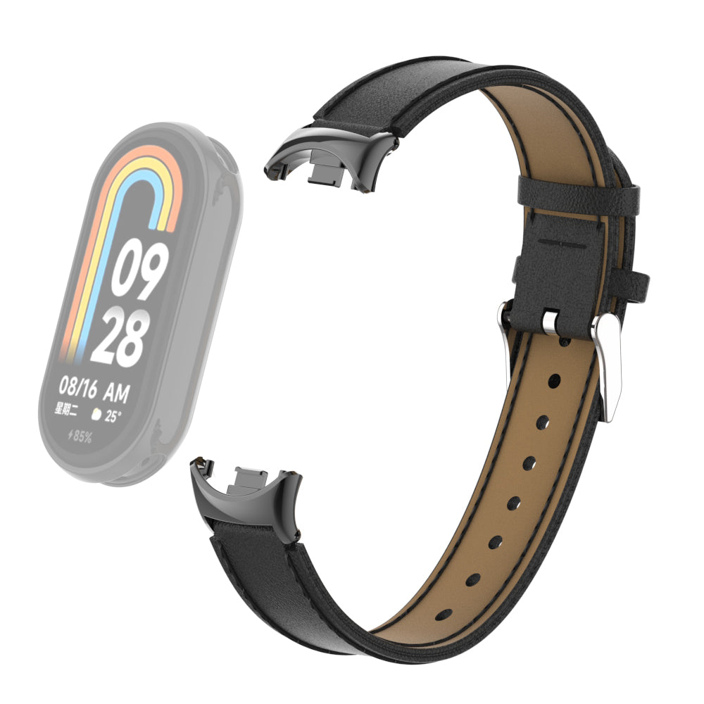For Xiaomi Smart Band 8 Watch Strap Stitching Microfiber Leather Watch Band Bracelet with Connector For Xiaomi Smart Band 8 Watch Strap Stitching Microfiber Leather Watch Band Bracelet with Connector